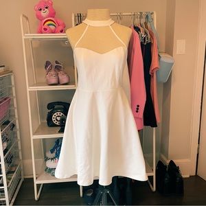 Lovely White Halter-Top Dress